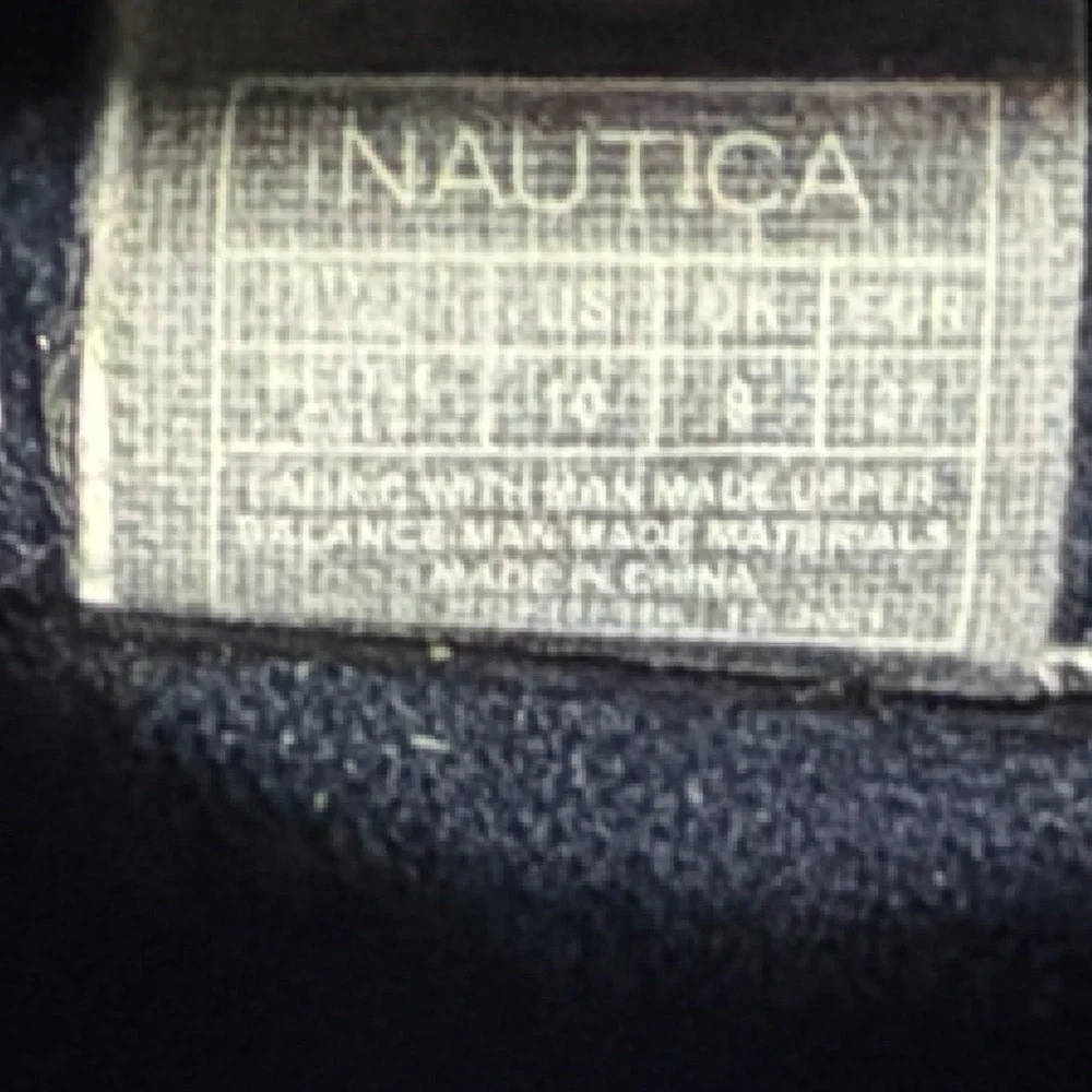 Nautica Boys Navy Blue Mesh Water Sandals Closed Toe Hook Loop Strap Size 10